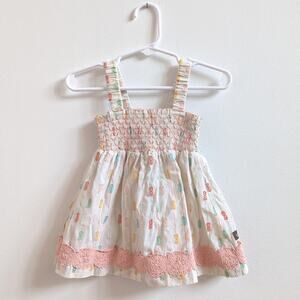 Matilda Jane Tank Top Girls Sz 2 Cream Embroidered